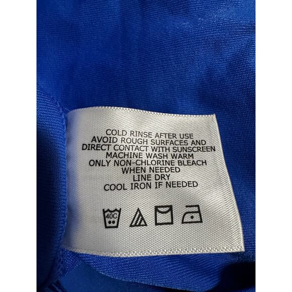 Coolibar Freestyle UPF 50+ Quarter Zip Long Sleeve Rash Guard Top Baja Blue (M) - Picture 7 of 8